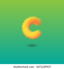 Vector abstract letter C logo template