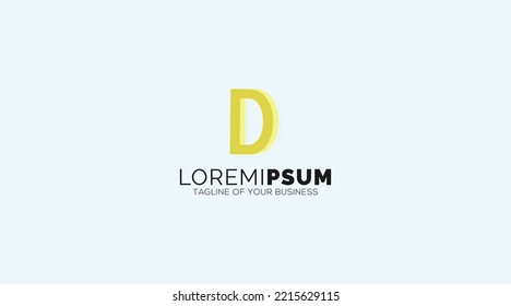 Vector abstract letter D logo design concept