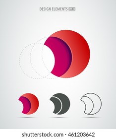 Vector abstract letter d logo icon. Corporate identity elements. Application icon