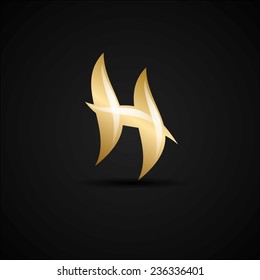 Vector abstract letter H as a logo for the company