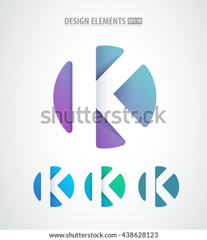 Vector abstract letter K icon. Modern design elements isolated on white. Simple corporate identity elements.Application icon design template. Logo design.