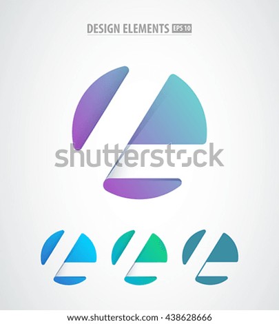 Vector abstract letter L logo icon. Modern design elements isolated on white. Simple corporate identity elements. Application icon design template for iOS and Android. Logo elements set