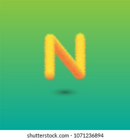 Vector abstract letter N logo template
