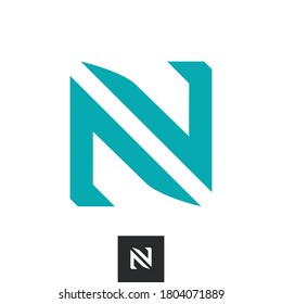 Letra abstracta del vector N, logotipo.