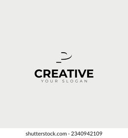 Vector abstract letter p logo, minimal letters p, 3D style logo design template