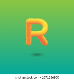Vector abstract letter R logo template