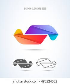 Vector abstract letter S logo design elements. Business company emblem. Application icon