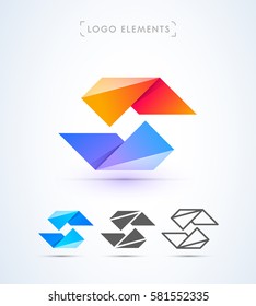 Vector abstract letter S or O logo. Can be used as an app icon and company corporate identity.