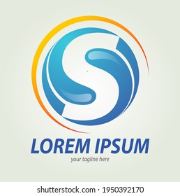 Vector abstract, Letter S as a symbol or logo