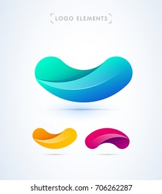 Vector abstract letter V and check mark logo template. Material design style