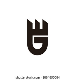 vector de la letra abstracta vectores de logotipo geométrico wg