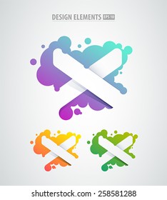 Vector abstract Letter X design template. Corporate identity logo sign