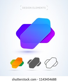 Vector abstract letter X logo template. Material design, flat and line style