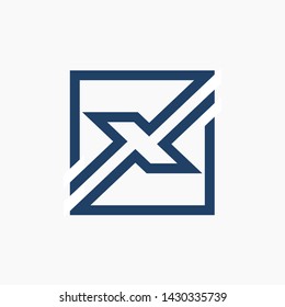 Vector abstract letter X logo design template. Material design, flat and line art style. Icon set. Extreme sports