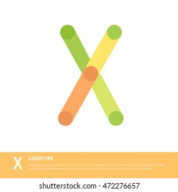 Vector abstract letter X logo template.