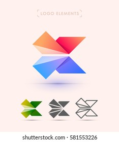 Vector abstract letter X logo. Can be used as an app icon and company corporate identity.