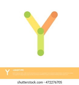 Vector abstract letter Y logo template.