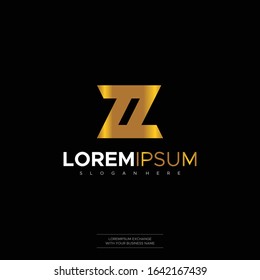 Vector abstract Letter ZZ logo design template creative design Concept