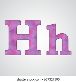 Vector Abstract Letters - H, h .Abstract Font. Creative Alphabet.