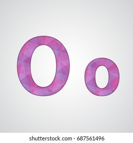 Vector Abstract Letters - O, o .Abstract Font. Creative Alphabet.