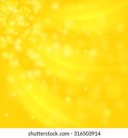 Vector Abstract Light Background. Blurred Lights Yellow Sparkling Pattern