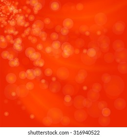 Vector Abstract Light Background. Blurred Lights Red Background