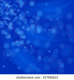 Vector Abstract Light Background. Blurred Lights Blue Background