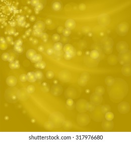 Vector Abstract Light Background. Blurred Lights Yellow Background