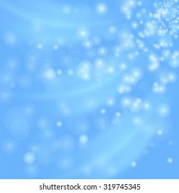 Vector Abstract Light Background. Blurred Lights Blue Background