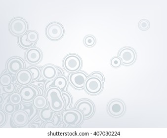 Vector abstract light background. Illustration of abstract bright circles. Background design for banner, poster, flyer. White curved lines and circles.