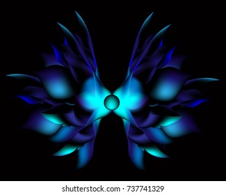 Vector abstract light blue and black background