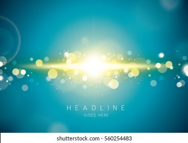 Vector of abstract light element and background