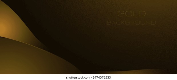 Vector abstract light gold effect, flow line, motion pattern and golden gradient color for luxury wallpaper, template banner, futuristic background. Illustration modern graphic design with space