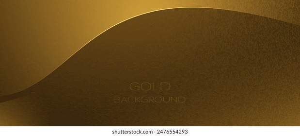 Vector abstract light gold effect, flow line, motion pattern and golden gradient color for luxury wallpaper, template banner, futuristic background. Illustration modern graphic design with space