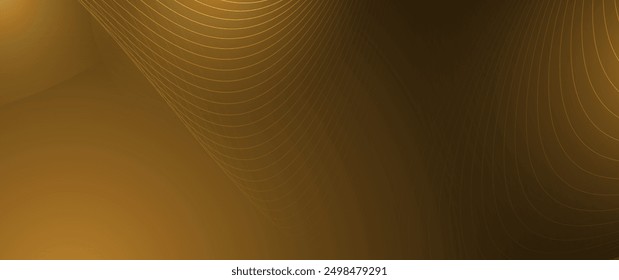 Vector abstract light gold effect, flow line, motion pattern and golden gradient color for luxury wallpaper, template banner, futuristic background. Illustration modern graphic design with space