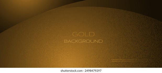 Vector abstract light gold effect, grunge texture and gradient color for luxury wallpaper, template banner, background. Illustration modern graphic design, bright yellow shiny metal with blank space