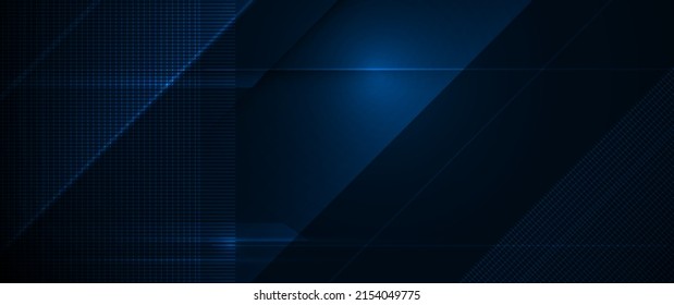 Vector abstract light line, stripe pattern, geometric shape and texture on gradient blue colour background.Illustration graphic, modern art design with space for wallpaper, digital technology template