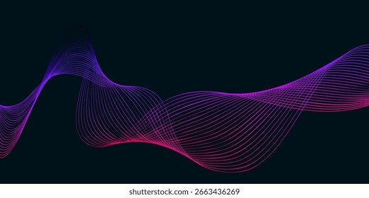 Líneas de luz abstractas de Vector en concepto de tecnología de alta velocidad. Velocidad en la Imagen de la carretera. Fondo Abstractas con brillo de neón.