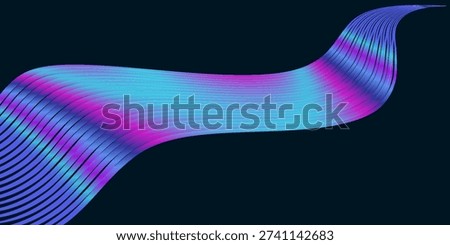 Vector abstract light lines in high speed technology concept. Image of speed on the road. Abstract background in blue and pink colors with neon glow.eps 10     