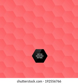Vector abstract light pink geometric hexagonal background