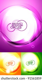 Vector abstract light waves eps10 background set