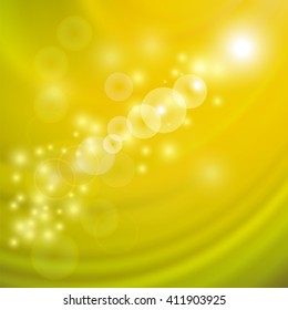 Vector Abstract Light Yellow Wave Background. Blurred Yellow Pattern.