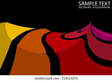 Vector abstract lighted background illustration - Vector color lighted background template