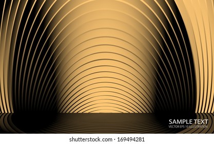 Vector abstract lighted striped background  illustration - Abstract vector  golden gate design template