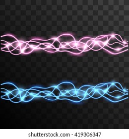 Vector abstract lightning. Electrical abstract lines. Lightning background.