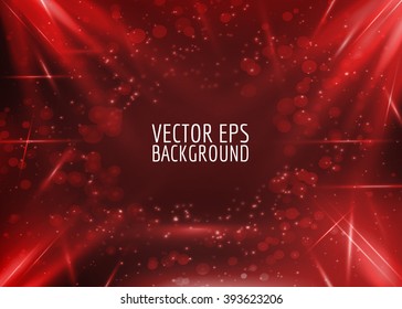 Vector abstract lights background. Colorful bright glow. Light in dark.