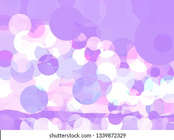 Vector Abstract Lilac Background with Circles. Textured Wallpaper in Geometric Style. Vector illustration of Fond in Soft Colors. Modern Concept for Graphic Design