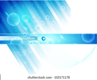 Vector abstract line and. Stripe blue curve