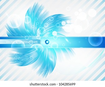 Vector abstract line and. Stripe blue curve