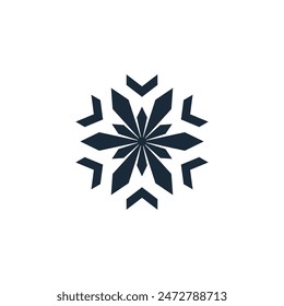 Vector abstracto línea arte snow logo